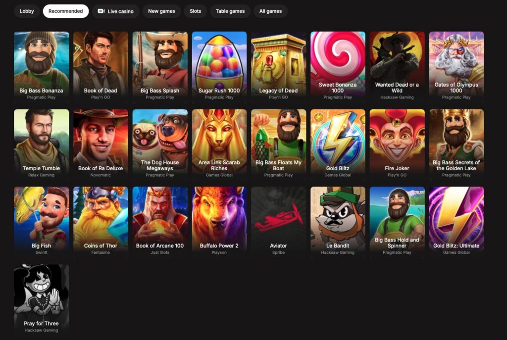 huge game variety at credit card casinos